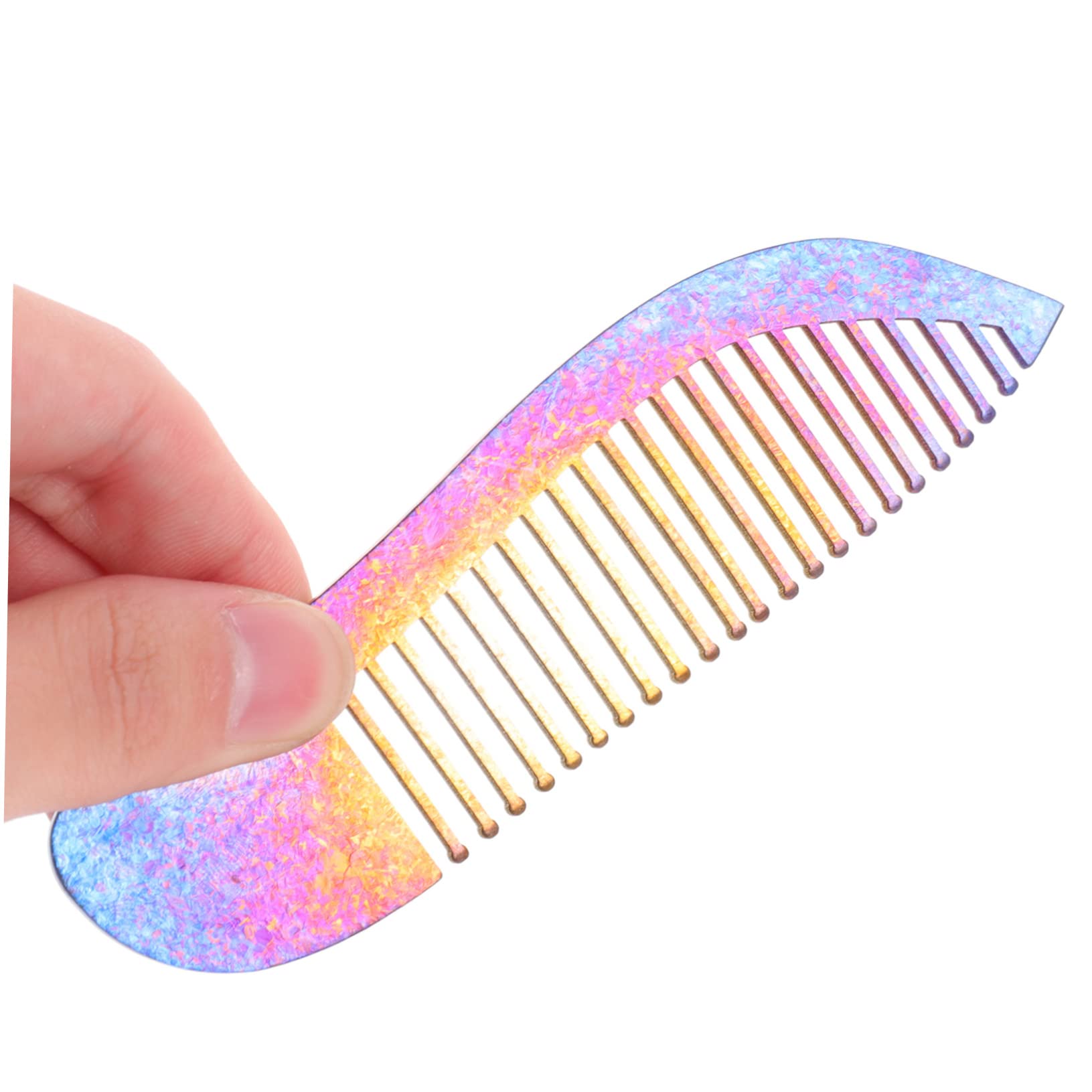 Peine de Titanio Portátil Dientes Romos, Forma de Pez