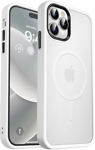 Miniatura 1 de MOCCA Funda magnética fuerte para iPhone 14 Pro Max compatible con Magsafe protección de grado militar de 10 pies translúcida mate delgada a prueba
