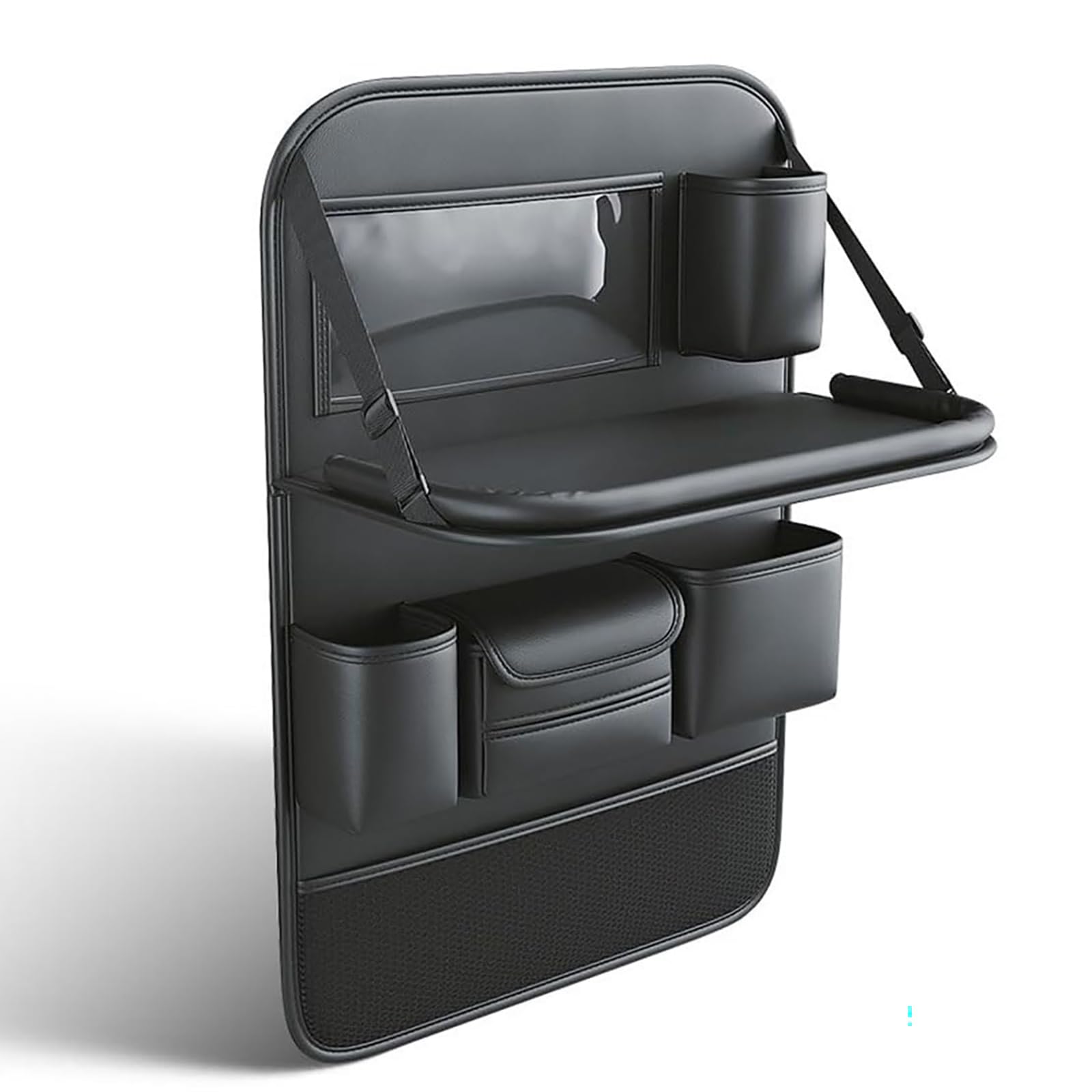 JABBNGD Car Seat Organiser, for AAA with Foldable Dining Table Backseat Storage Bag Multi-Pocket Kick Mat Travel Tidy