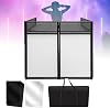 DJ Disco Booth Stand Mixer Shelf , Portable DJ Event Booth Facade, 40 * 40 * 20 In Foldable Portable Screen Table with White & Black Scrim, Padded Carrying Bag, Metal Frame DJ Booth Panel DJ Table