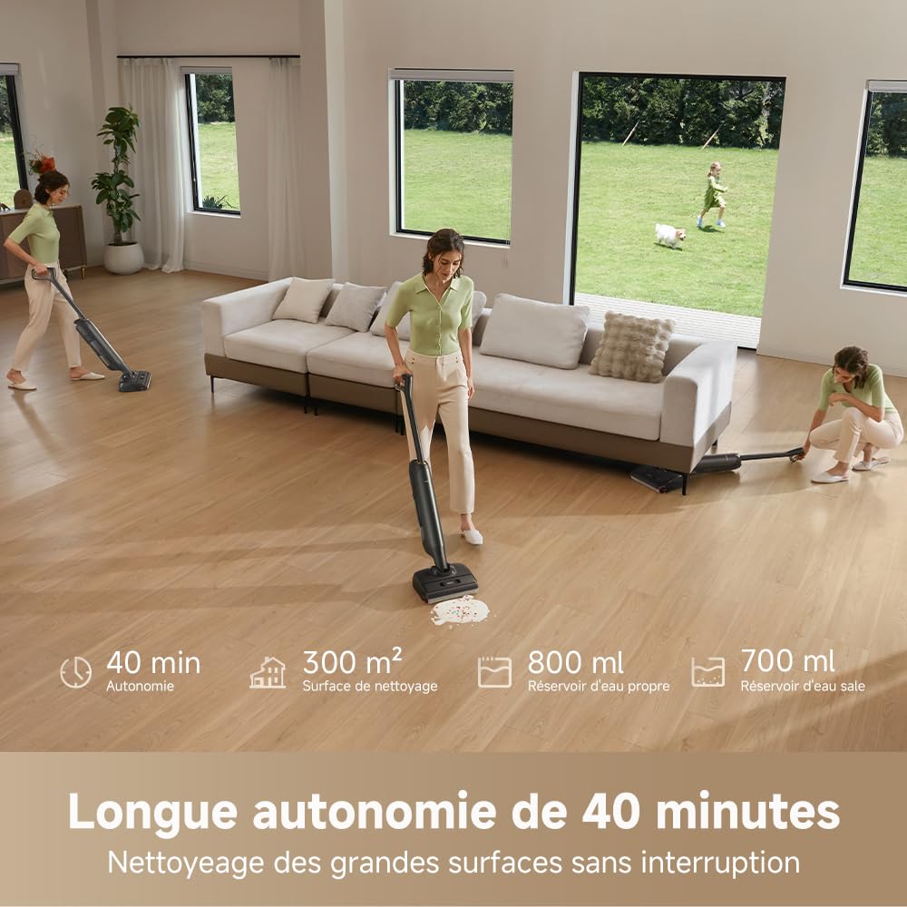 Mova M10 Aspirateur eau et poussière 18kPa 0,9 kg 180° 90° anti-anchevêtrement