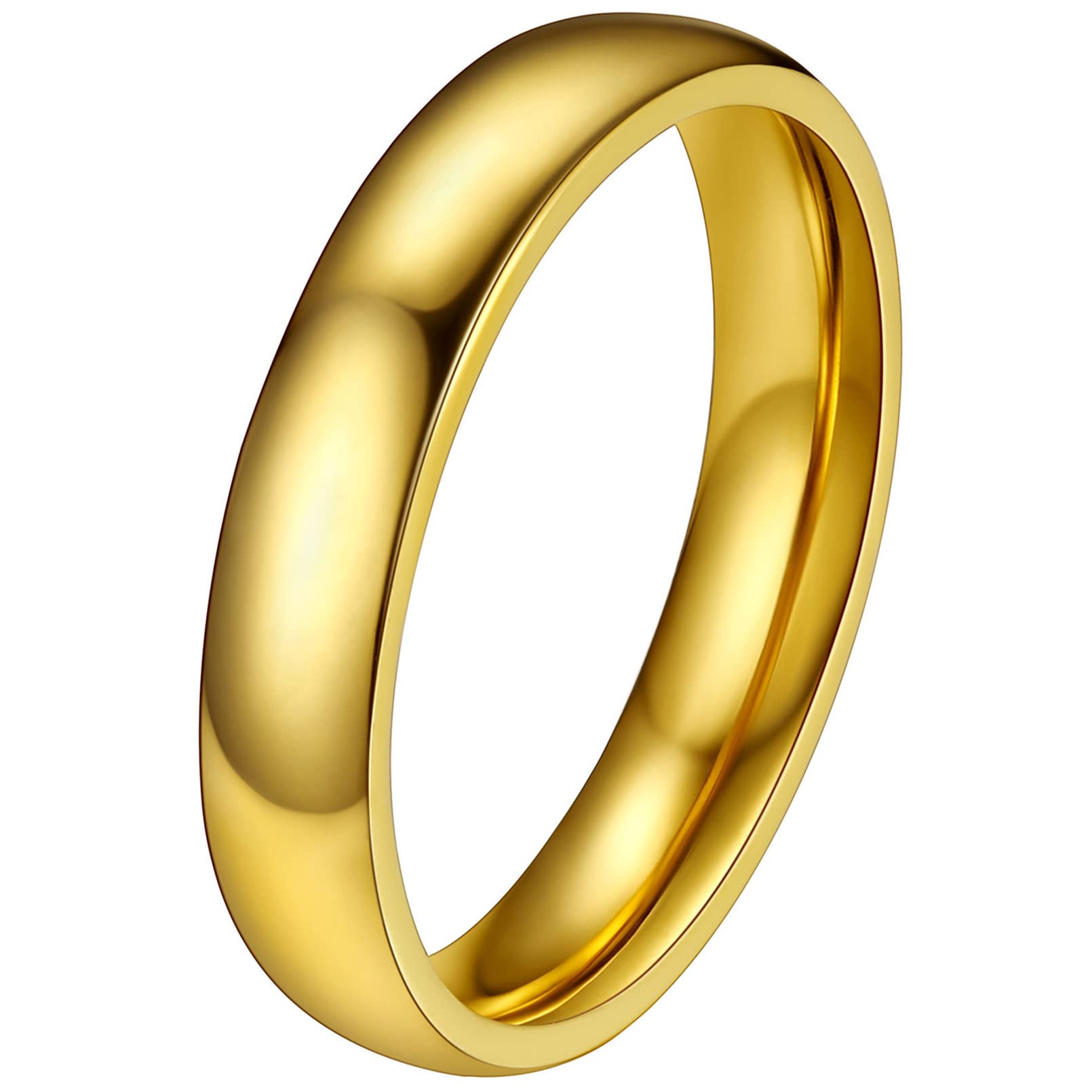 FaithHeart Anillos Simples Básicos de Compromiso 2mm/4mm/6mm/8mm Anillos Lisos Acero Inoxidable 316L para Hombres Mujeres