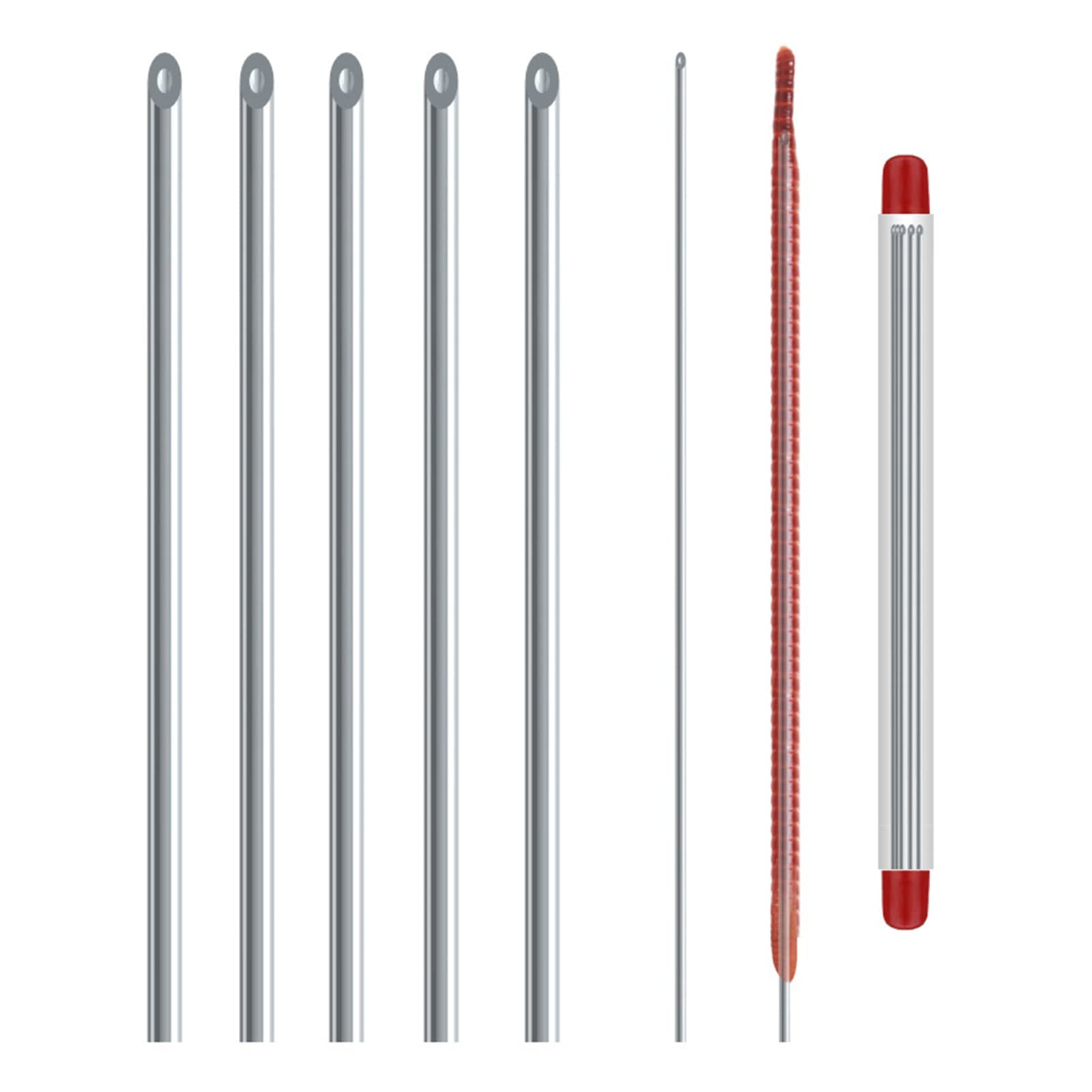 Vdaxvme 5 Pcs Stainless Steel Drill Needle Clips Rigs Carp Fishing Rigging Needle Replacement