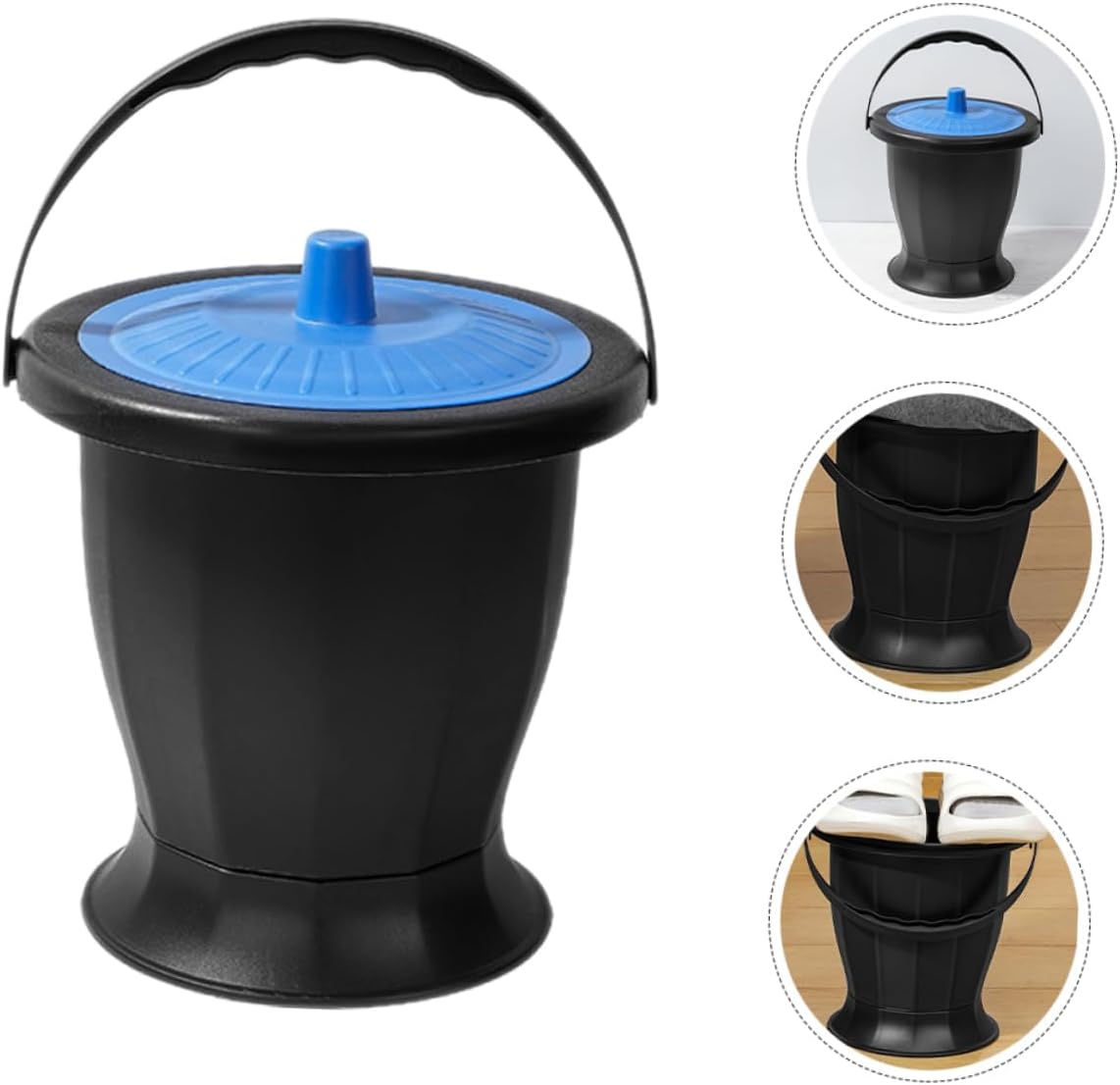 Totority Portable Chamber Pot with Lid Unisex Urine Bucket for Home Travel Durable Spittoon with Non Skid - Image 5