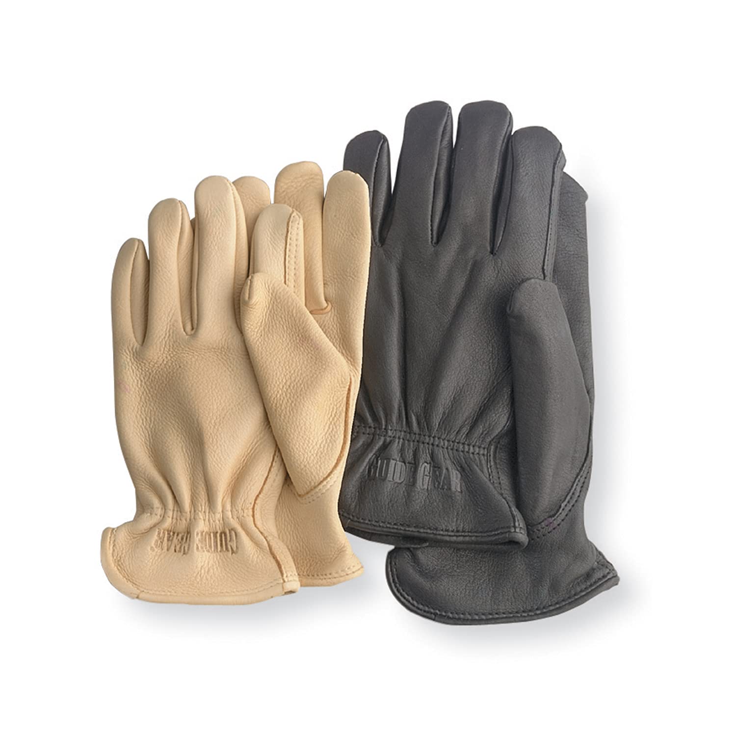 Guide Gear Men's Genuine Deerskin Leather Gloves, Unlined For Winter Black MEDIUM