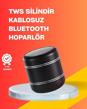 Mini Silindir Kablosuz Hoparl r G l  Ses 4W Bas + TWS Senkron  zellik