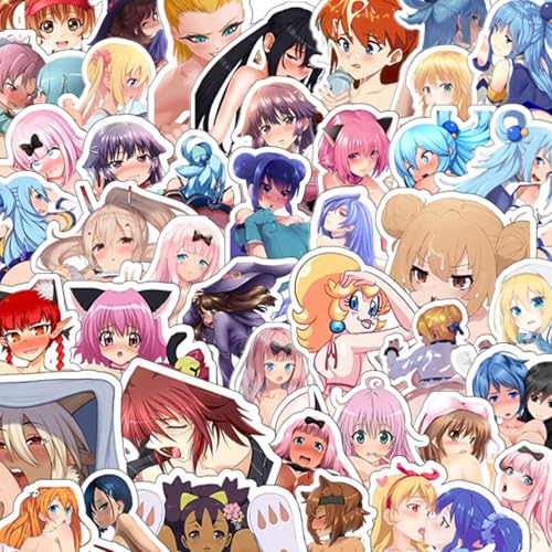 LHYWNZ 50PCS Sexy Anime Sticker Hentaii Stickers Hentai Stickers Waterproof for Laptops Water Bottles & Phone Cases (2-3.5IN)