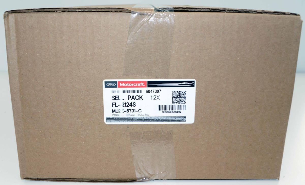 OverstockDirect Genuine FL2124S Oil Filter (12 Pack) MU2Z6731C fits many Super Duty Diesel Trucks with 6.7L Powerstroke. Change Kit Includes One Pair Morr Gear Gloves AS PICTURED.