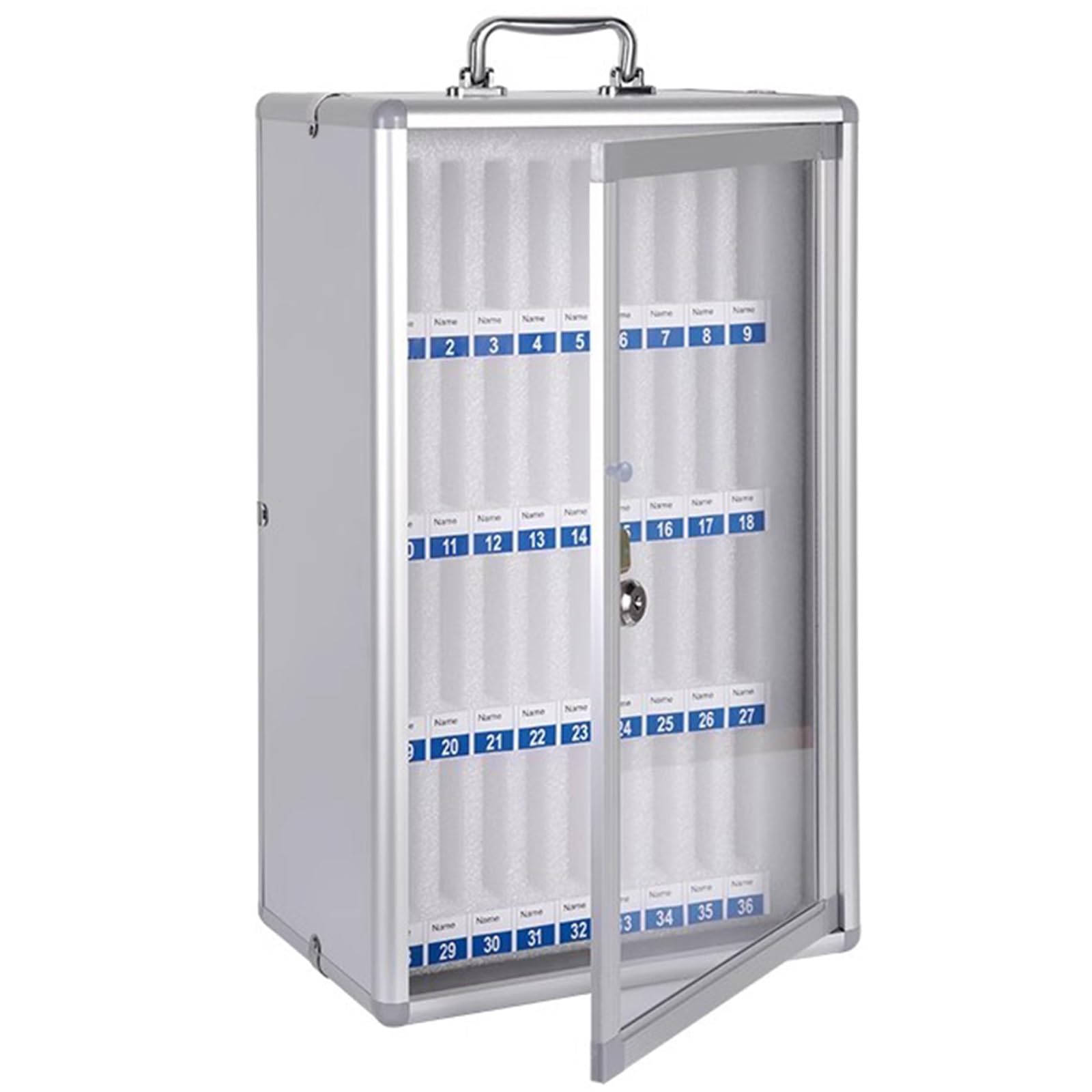 Armadietto da parete per insegnanti, in lega di alluminio, con serratura e maniglia di sicurezza, pratico per forniture scolastiche e design elegante