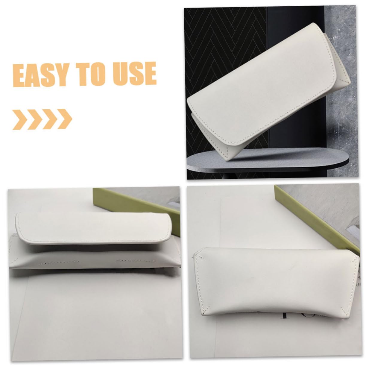 Homoyoyo copertura protettiva per occhiali custodia per occhiali da donna Astuccio portatile borsa Casa di occhiali custodia degli occhiali custodia per occhiali da sole pvc bianca