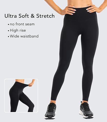 Miniatura 3 de Ukaste - Leggings de yoga esenciales de estudio de mujer con cintura alta de 25" - Mallas de entrenamiento activas de suave estiramiento hasta el