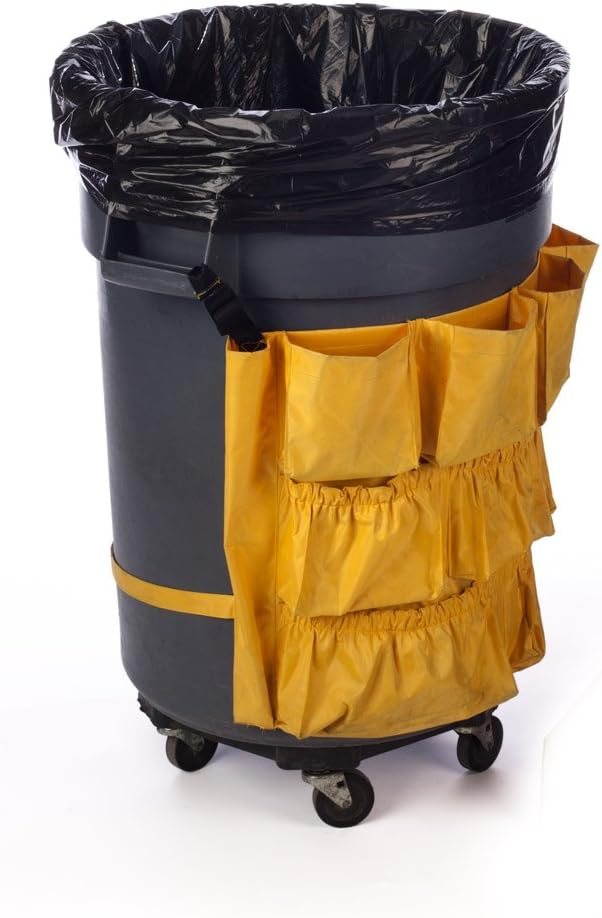 23" x 10" x 40" x 3 mil 31 to 33 Gallon Black Eco-Manufactured Plastic Heavyweight Trash Can Liners (Case of 100)