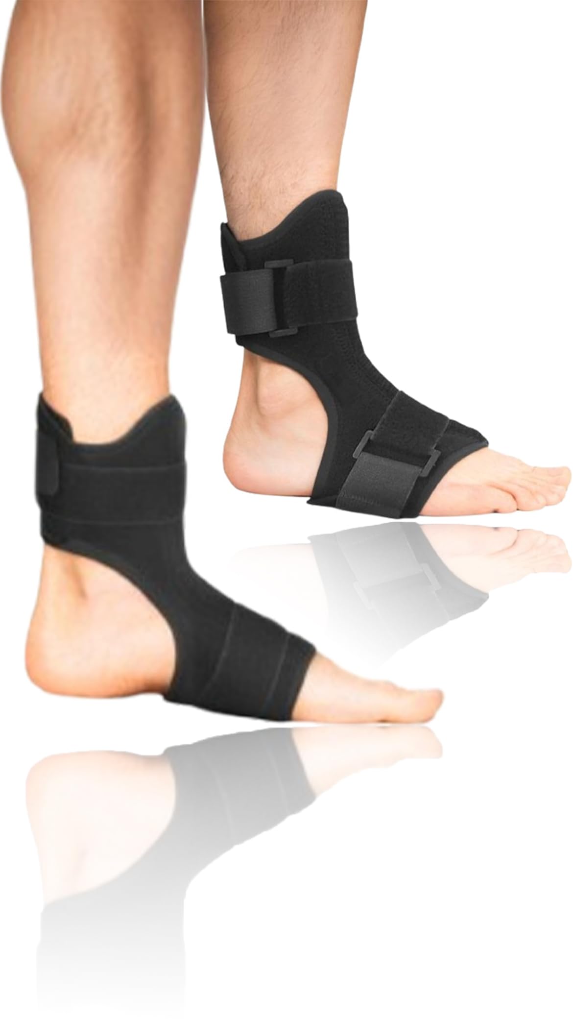 Sweet seven Night Splint Foot Brace for Plantar Fasciitis | Heel Pain Relief | Adjustable Dorsal Orthotic Ankle Strap | Men or Women | One Size | Black