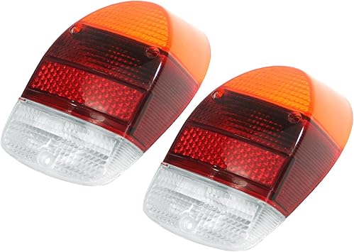 AC945116 Euro Style Tail Lens Pair Compatible with Select VW Beetle T-1 1968-70