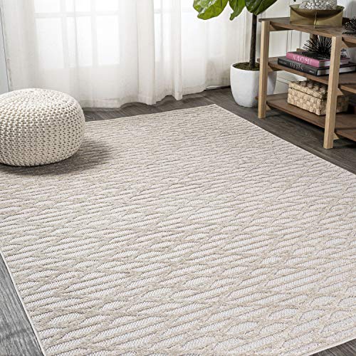 JONATHAN Y Tapete Interior Exterior 7'9" x 10' Beige miniatura 4