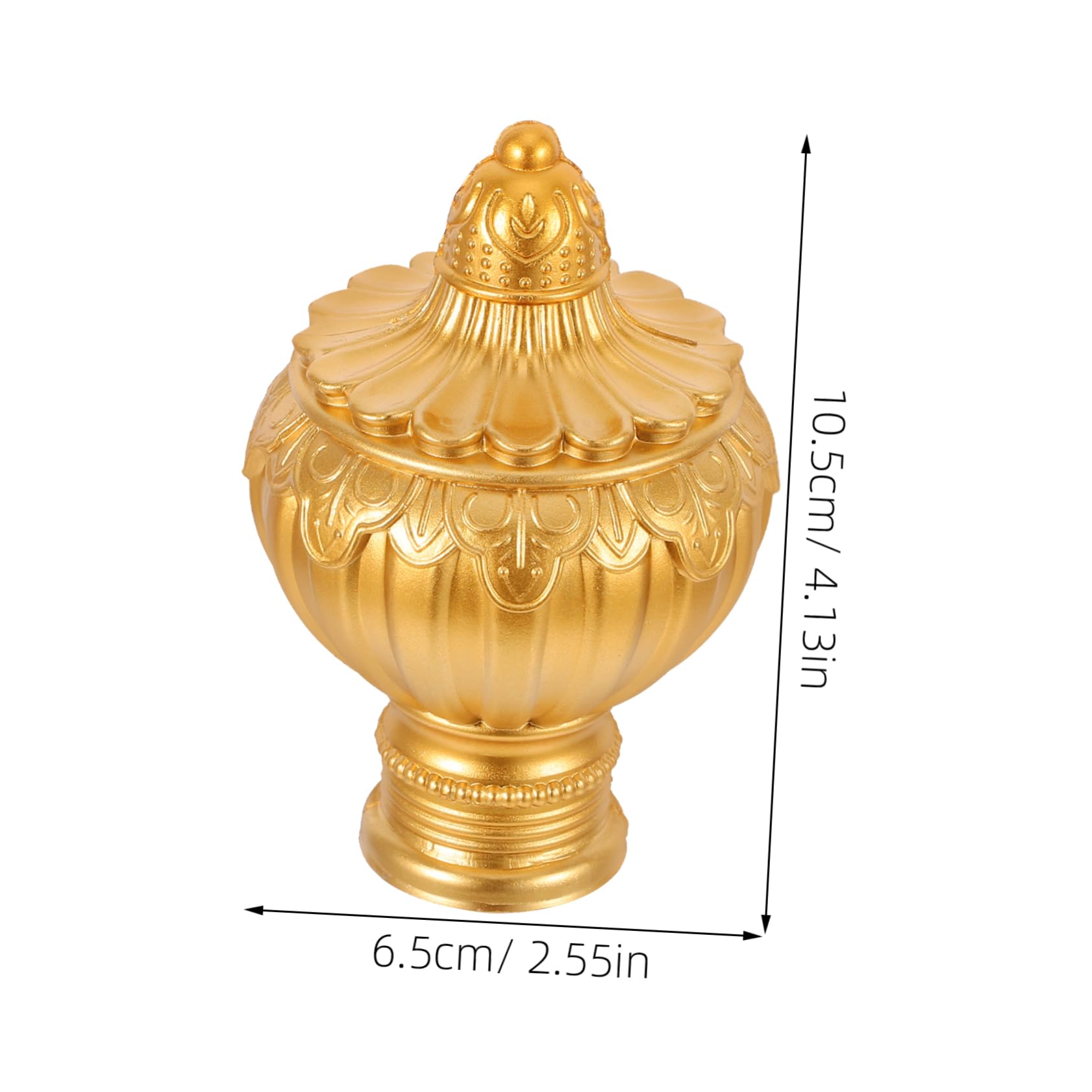 MUSISALY Luxury Home Decor 10 Pack of Plastic Curtain Rod Caps Vintage Style for 26-28mm Diameter