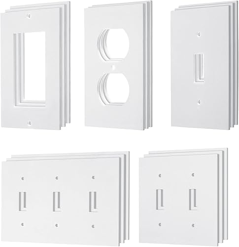 Miniatura 7 de Paquete de 46 almohadillas aislantes de salida para placas de pared, selladores de salida para enchufes eléctricos, decorativos para ahorrar energía