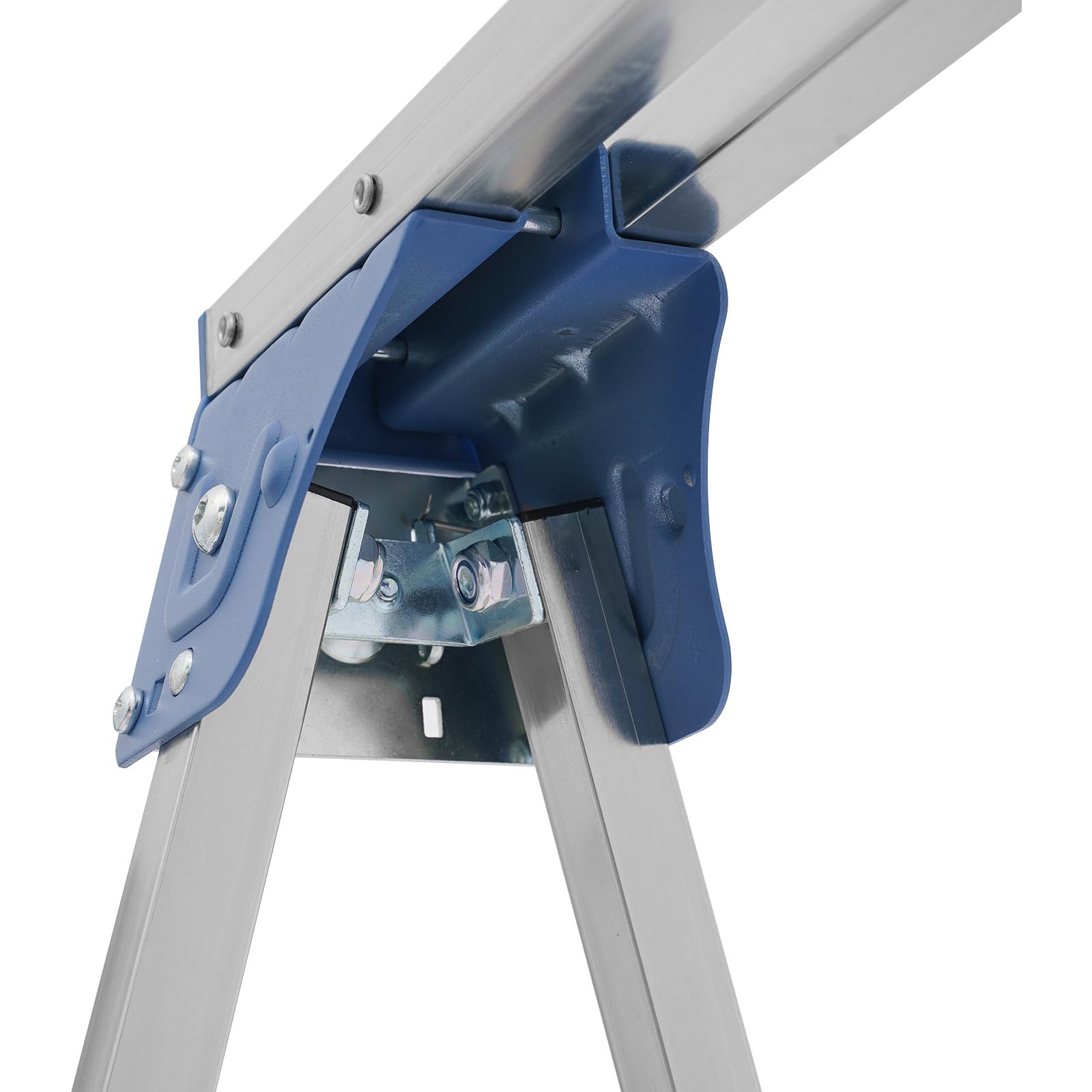 Set di 2 cavalletti pieghevoli da lavoro, portata 1200 kg, blu | MIit - 4 ganci, regolabili in altezza a 6 livelli, robusti ganci pieghevoli in acciaio al carbonio, ideali per lavoro