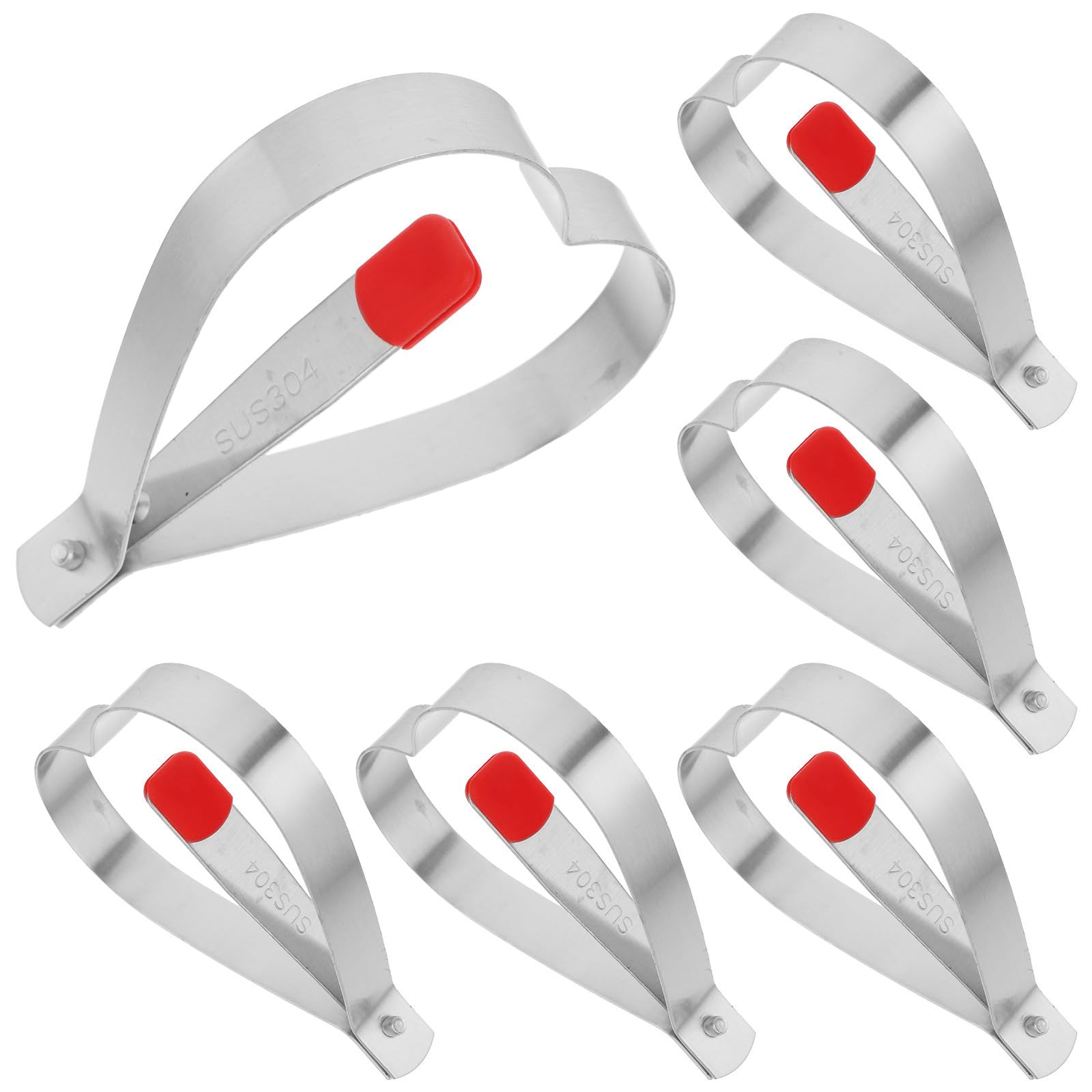 Molde para panqueques de acero inoxidable Zerodeko con forma de corazón para desayunos set de 6