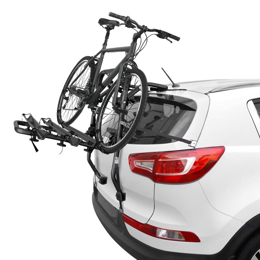 BBROS Portabici Auto 3 Biciclette | Facile da Usare, Sicuro e Compatto | Carico 45kg | Universale