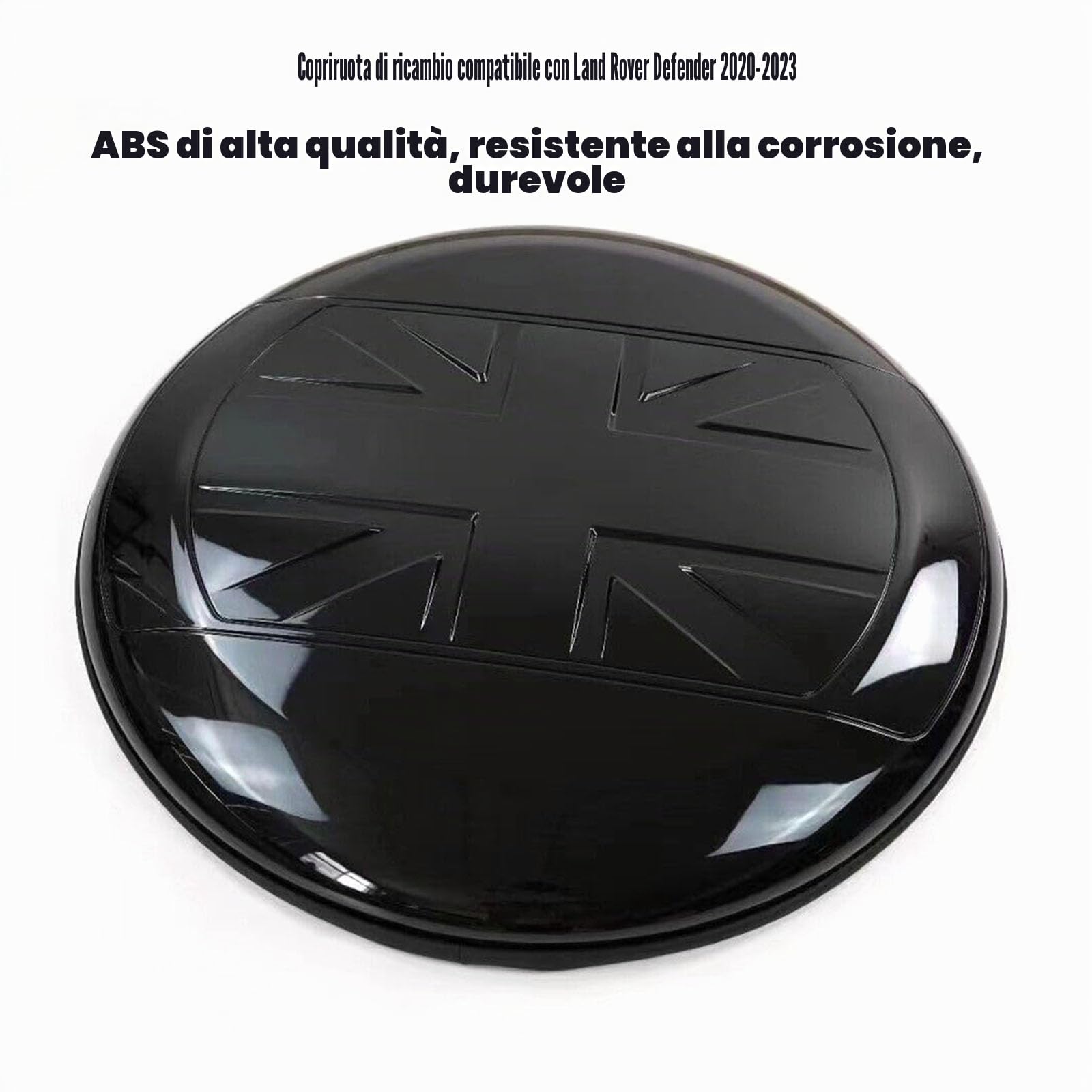 Copertura per ruota di scorta per Defender, protezioni per ruote di scorta in plastica impermeabile per Land Rover Defender 90 110 130 2020-2023