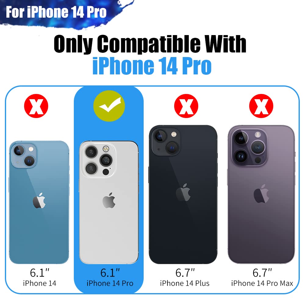 Sitong Battery Case for iPhone 14 Pro, 5000mAh Rechargeable Extended Battery Charging/Charger Case, Add 100% Extra Juice, Support Wire Headphones (6.1 inch) Black