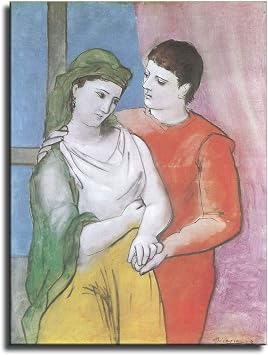Pablo Picasso Painting Picture Art Print on Canvas Home Room Decor Mural 12x16inch-NoFramed,the lovers