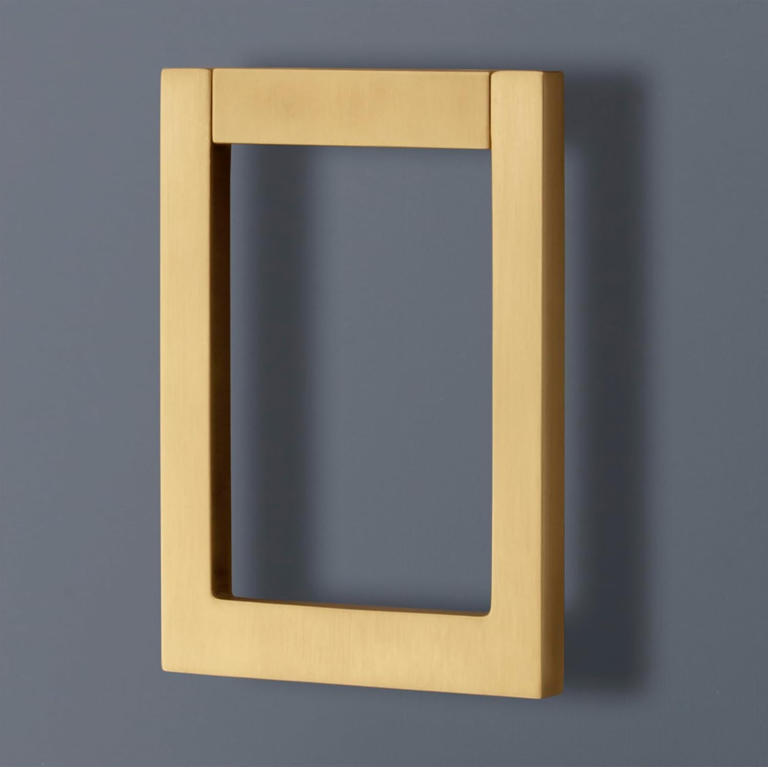 Baldwin 0183 Contemporary Rectangular Door Knocker from The Estate Collection - Lifetime Satin Brass