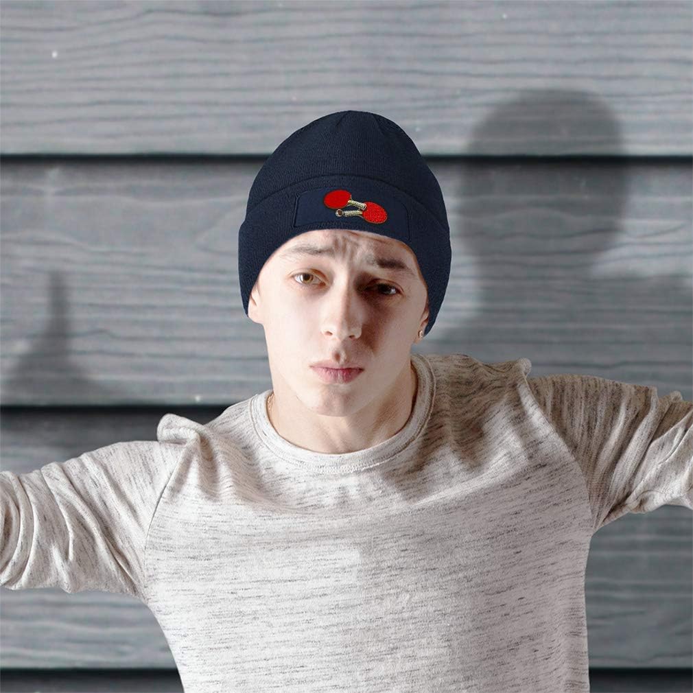 Custom Patch Beanie Ping Pong Sports B Embroidery Skull Cap Hats for Men & Women