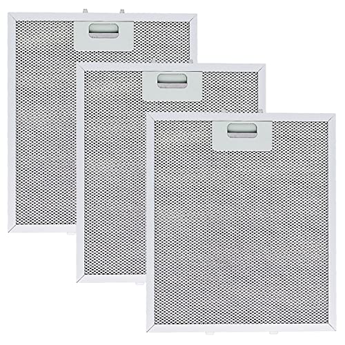 Filtro Campana Extractora 305 x 267, Filtro de Grasa Compatible con Elica Campana Extractora de Cocina por Poweka (3 Piezas)