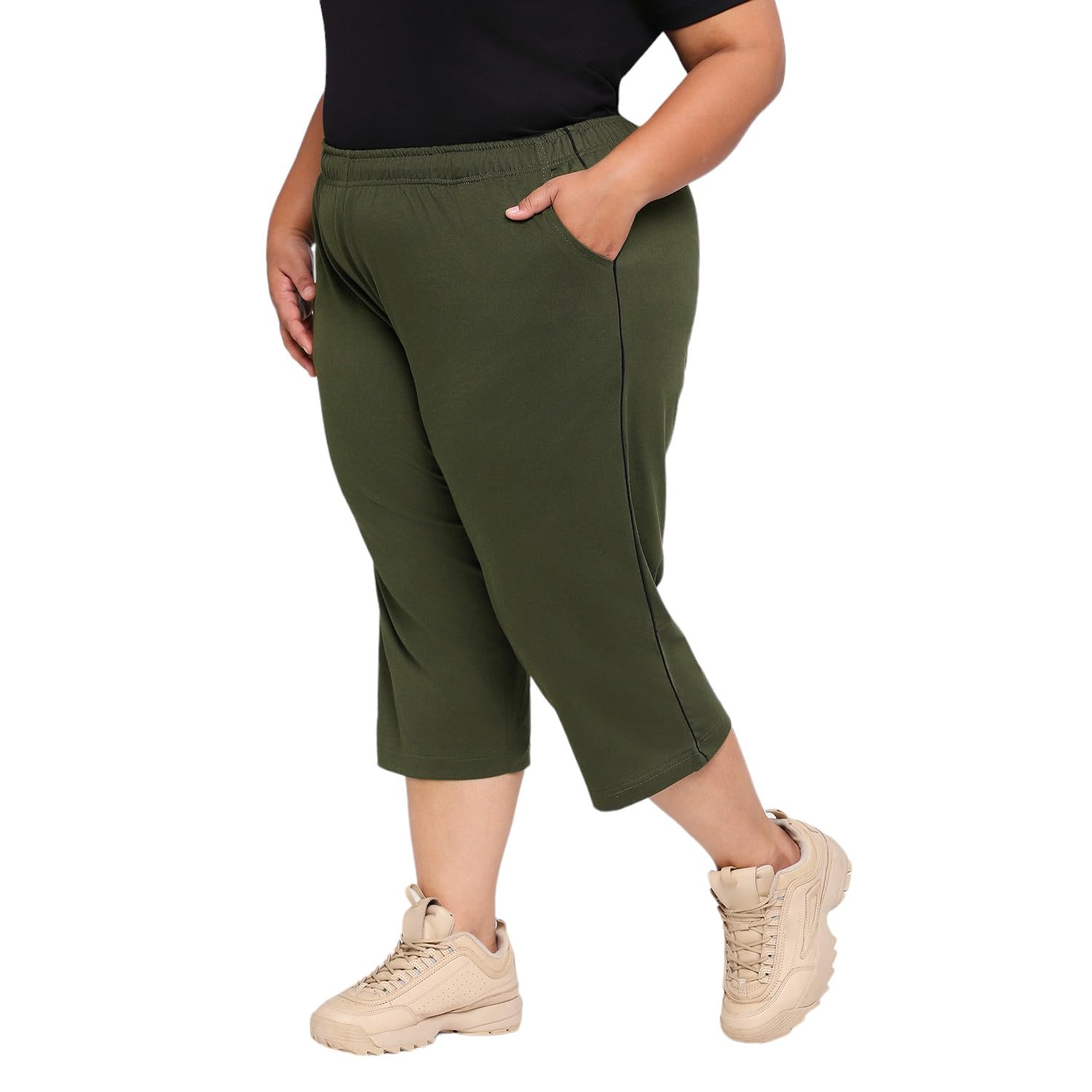 vaishvik Women Plus Size Capri 3/4th-picture-22