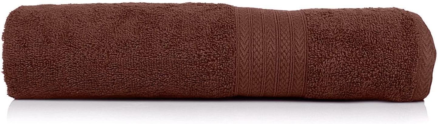 MAFATLALMAFATLAL Portugese Series - 100% Cotton Towel Set for Adults/Couples, Set of 1 Towels for Men & Women Full Size (75 x 150 cms) - 550 GSM Towels for Bath (Coffee Brown)