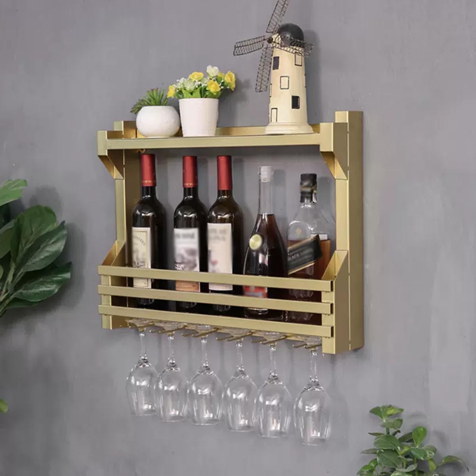 Casiers à vin muraux avec support en verre pour libérer vos plans de travail encombrés
