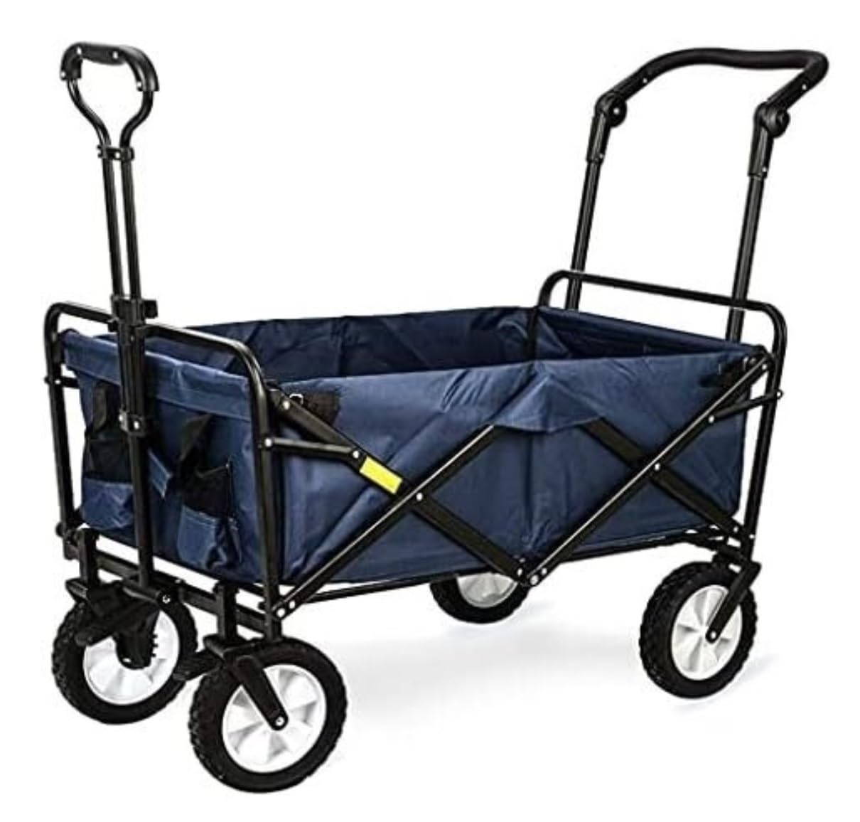 Garden Garden Cart with 4 Wheels Heavy Duty Foldable Pull Wagon Beach Trolley Folding Truck Buggy(A)