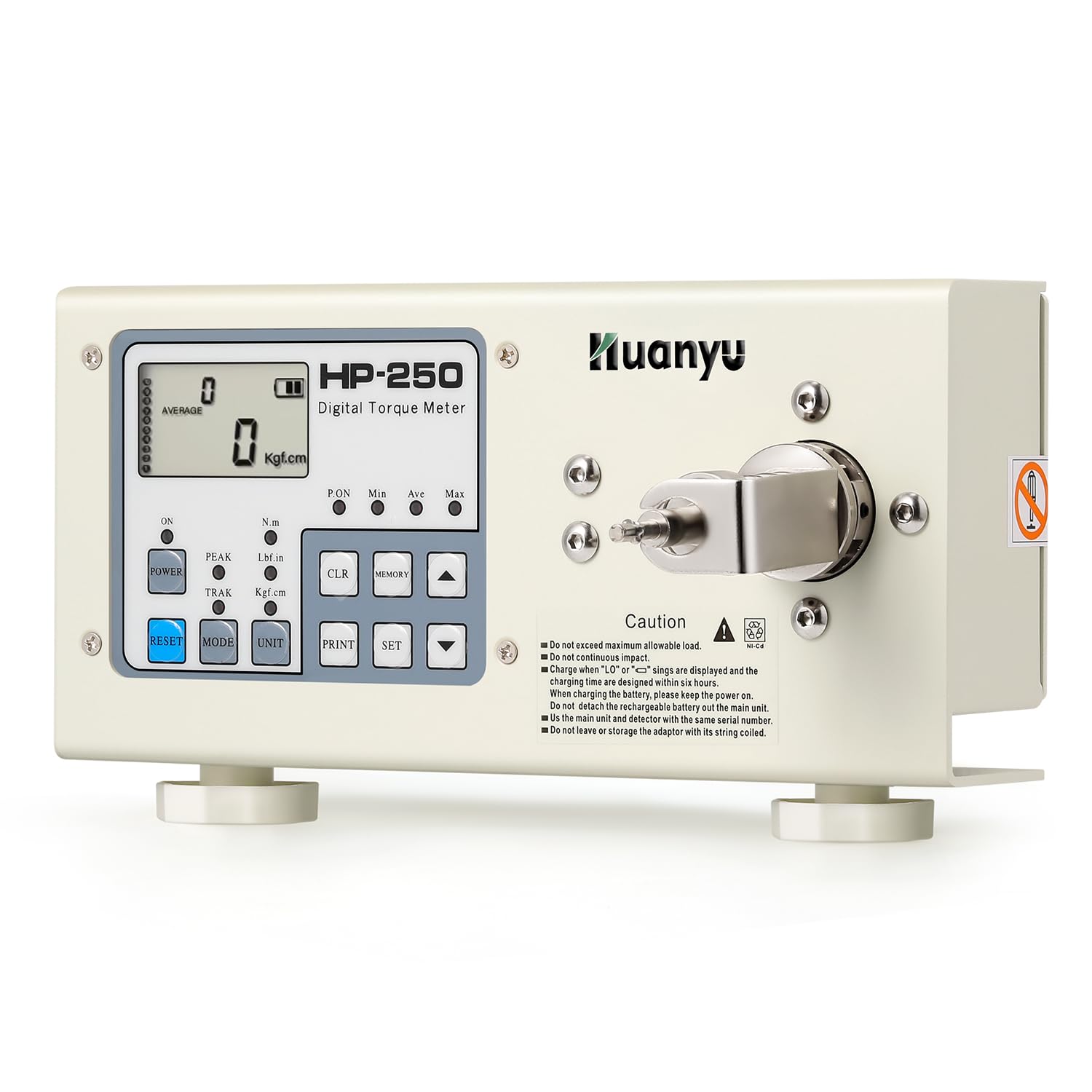 Huanyu Digital Torque Meter Portable Torsion Meter Screw Driver Wrench Measure Tester Torque Testing Instrument (HP250 - The 2rd Generation)