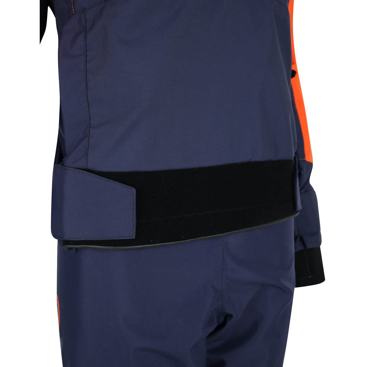 Typhoon Traje seco Hendra Hinge Zip Drysuit Traje Dry y Forro Polar - Naranja Azul Navy - Tirantes internos Transpirables y cómodos