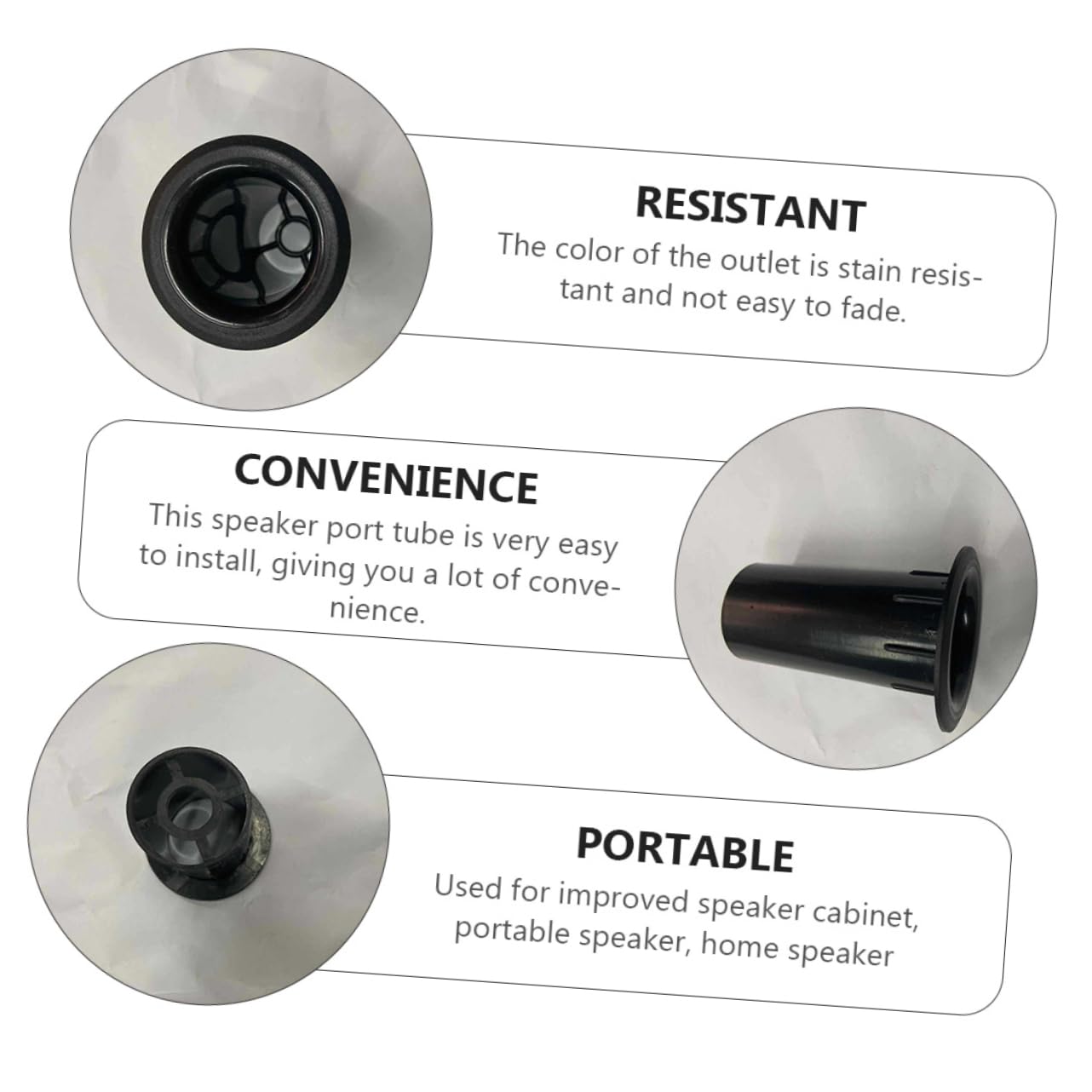 ARTIBETTER 20pcs Plastic Bass Tube for Subwoofer Speaker Port Speaker Accessories Design Enhanced Low Frequency Output for