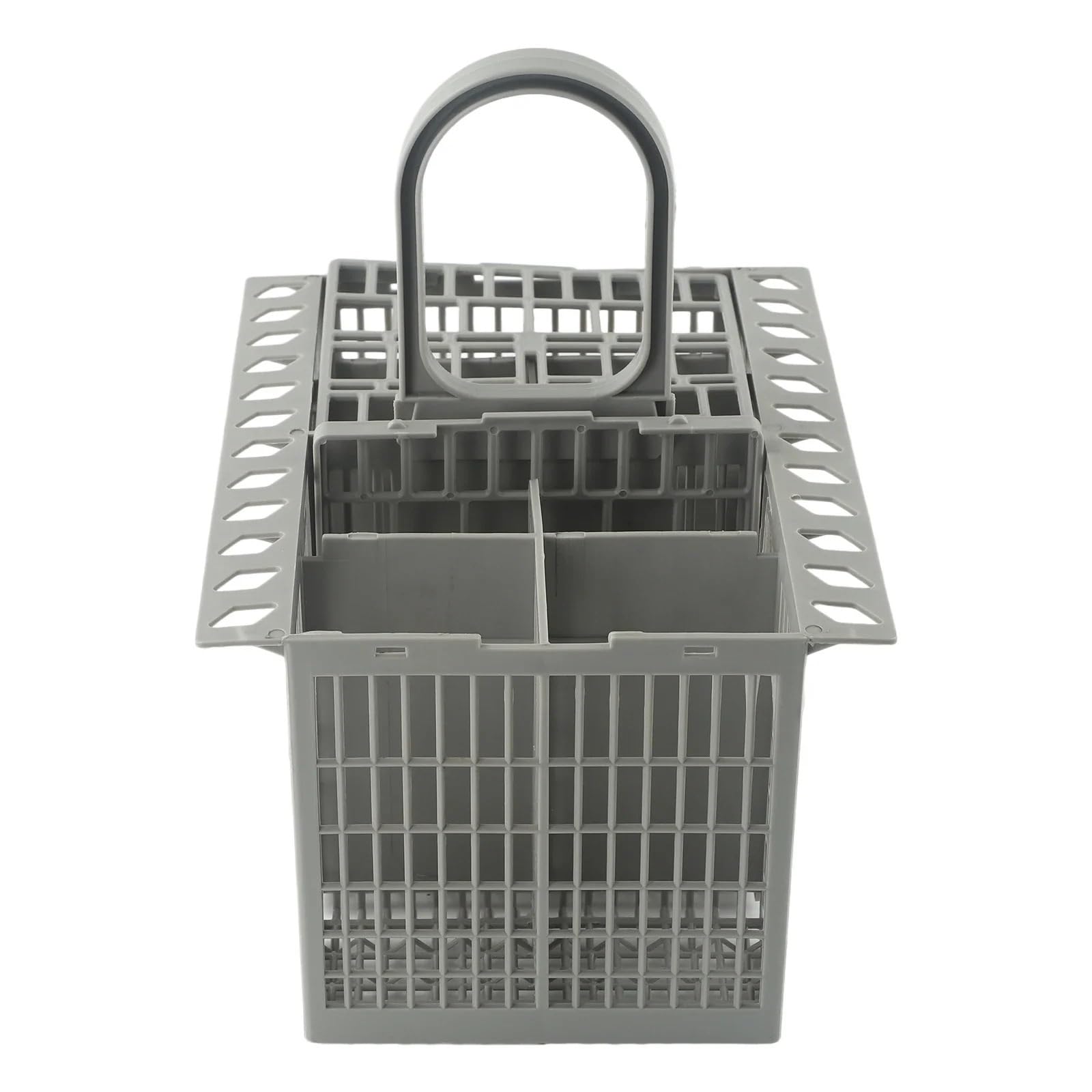 Cesta for lavavajillas, Cesta for Cubiertos for Bauknecht, Repuesto de plástico, Mango Redondo, Cesta for Cubiertos Desmontable Gris, 1 Unidad