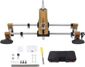 Kit abridor de orifício de trava de porta, trava de posicionamento preciso Mortiser Ferramenta de gabarito kit de instalação de fechadura de porta Ferramentas de encaixe de instalação de trava de trilho deslizante duplo