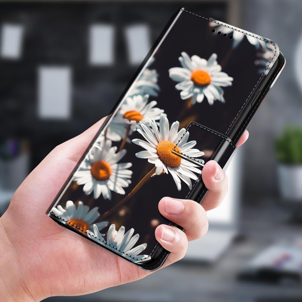Custodia Portafoglio Con Fiori Per OPPO A57s / A57 4G - Cover In PU Con Magnetica, Slot Carte E Supporto