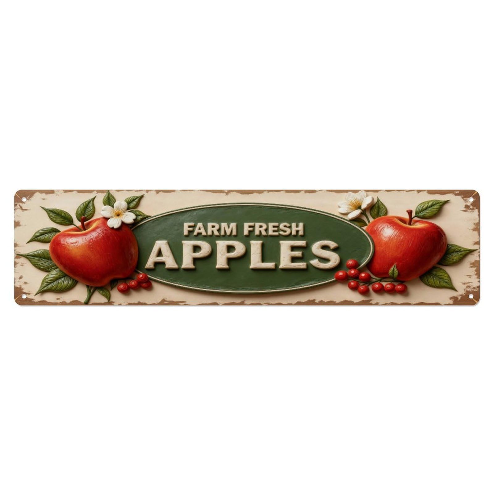 Farm Fresh Apples Sign Metal Tin Sign Plaque