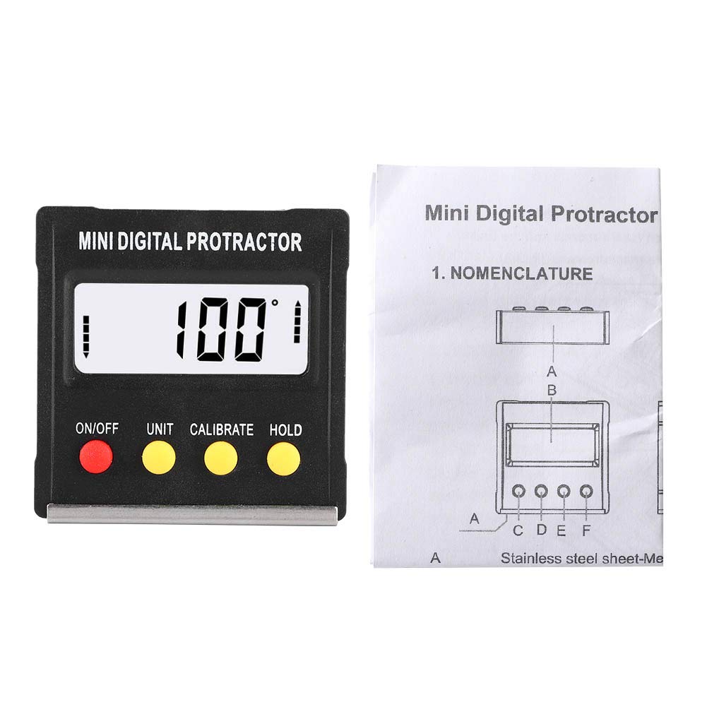 Protractor, Mini Electronic Digital LCD Protractor, Digital Angle