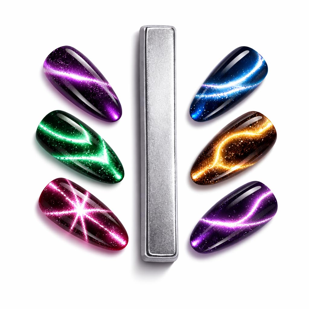 Nail Republic Cat Eye Magnet for Nails, Strong Magnetic Tool for Nail Art, Professional Manicure Accessory (Rectangle)-image-42