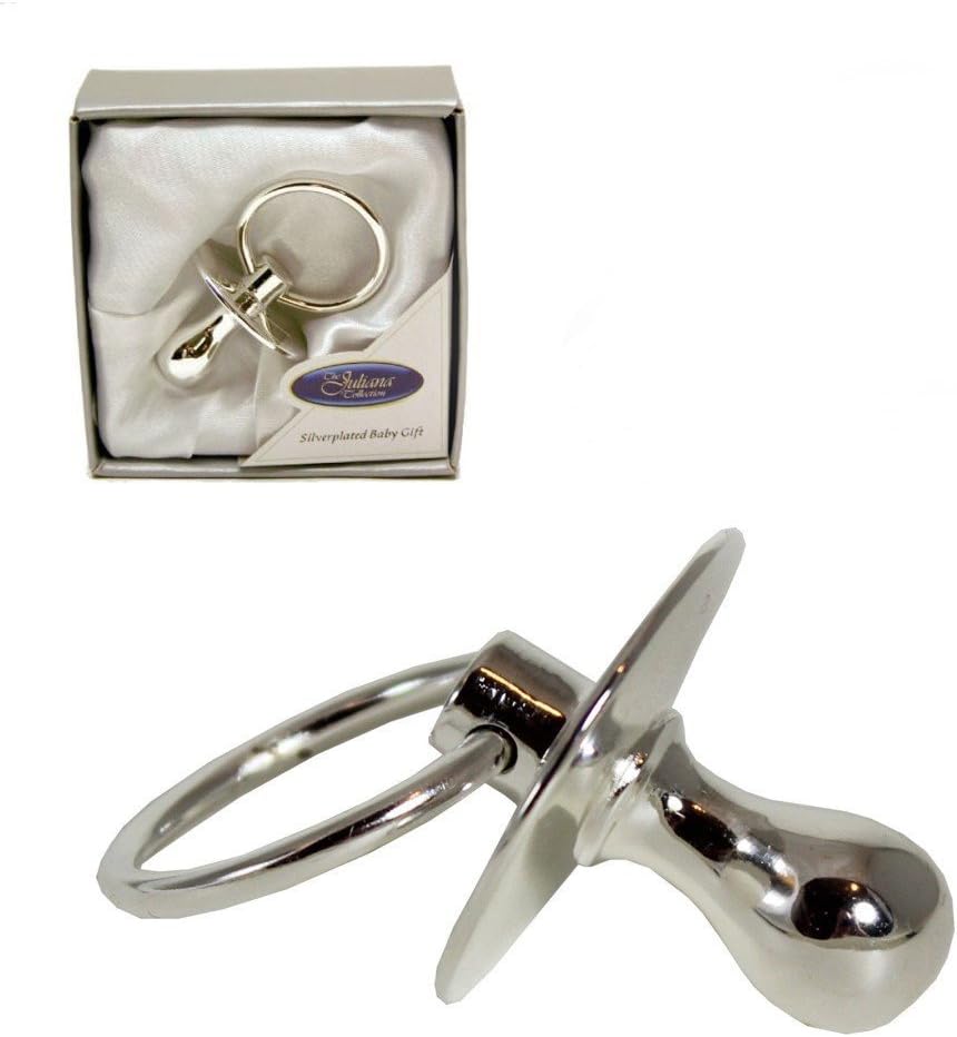 SILVER PLATED DUMMY NEW BABY GIFT PRESENTED IN GIFT BOX