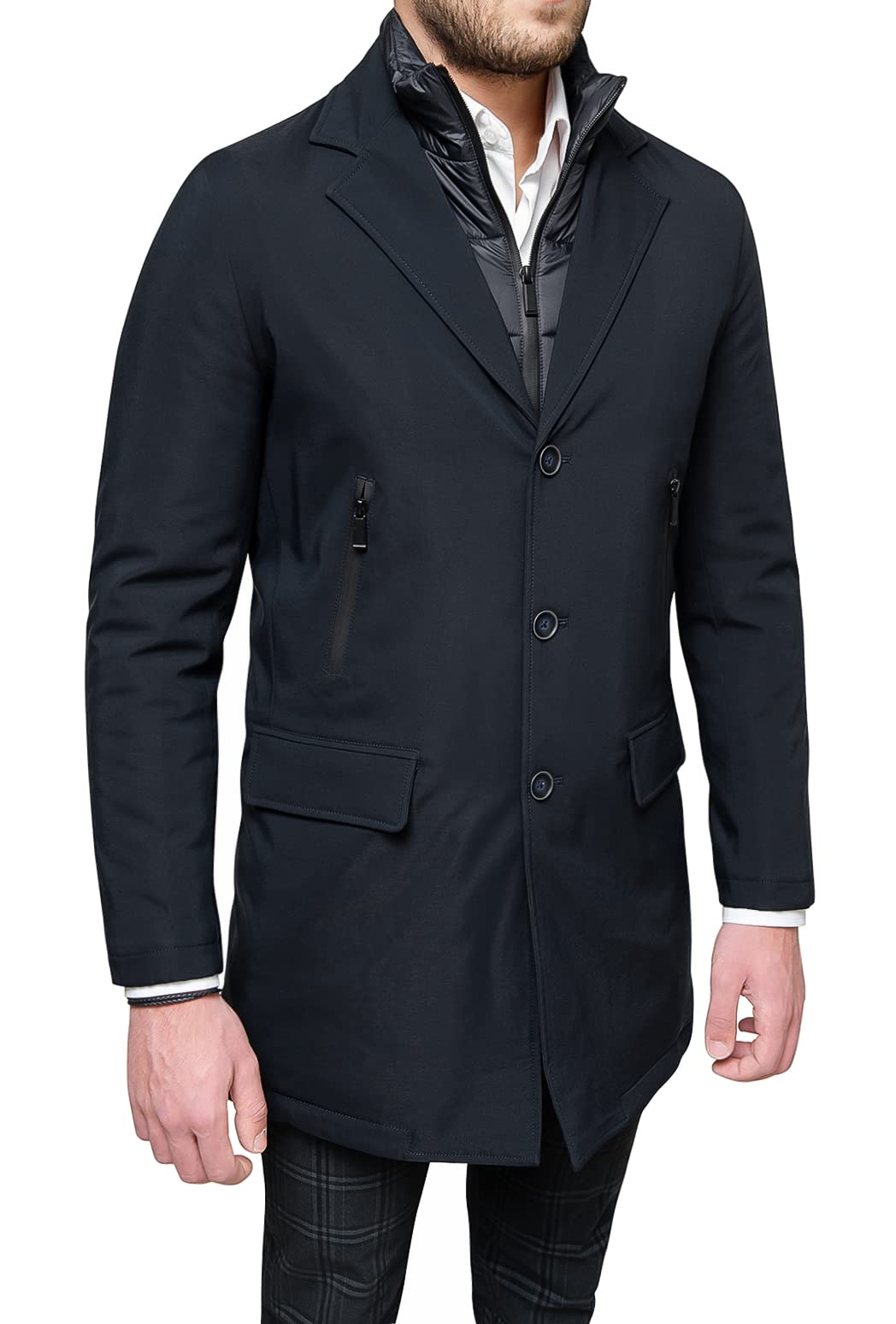 Giaccone piumino uomo Sartoriale giacca Soprabito Elegante casual Invernale