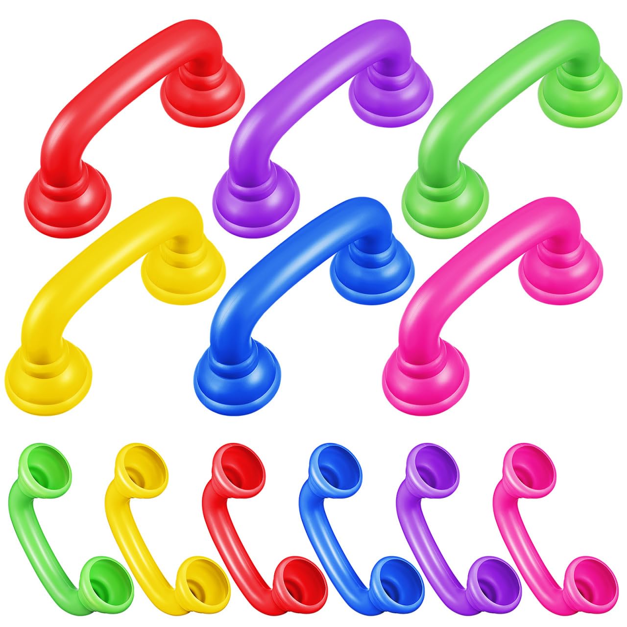 Gatuida Téléphones Jouets Chuchotés Lot de 12 Pièces en Plastique pour Enfants Jeu D'Imitation Educatif Outils D'Orthophonie pour Tout-Petits Interaction Sociale