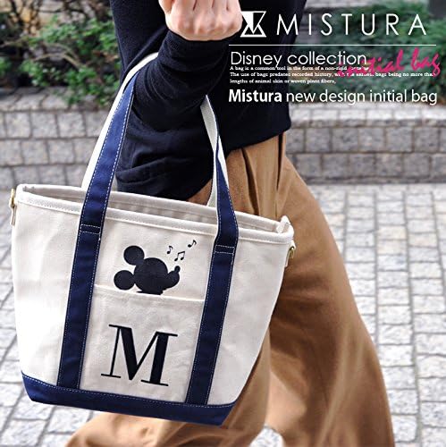 Amazon Mistura 別注モデル ディズニー ミッキー コラボ キャンバス イニシャル トート バッグ イニシャルn Mistura ミストゥーラ トートバッグ