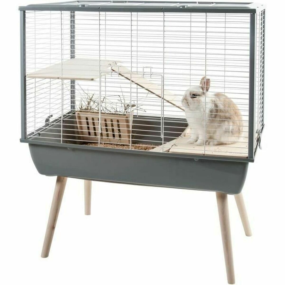 JAULA ZOLUX NEO MUKI PARA ROEDORES GRANDES H58, COLOR GRIS