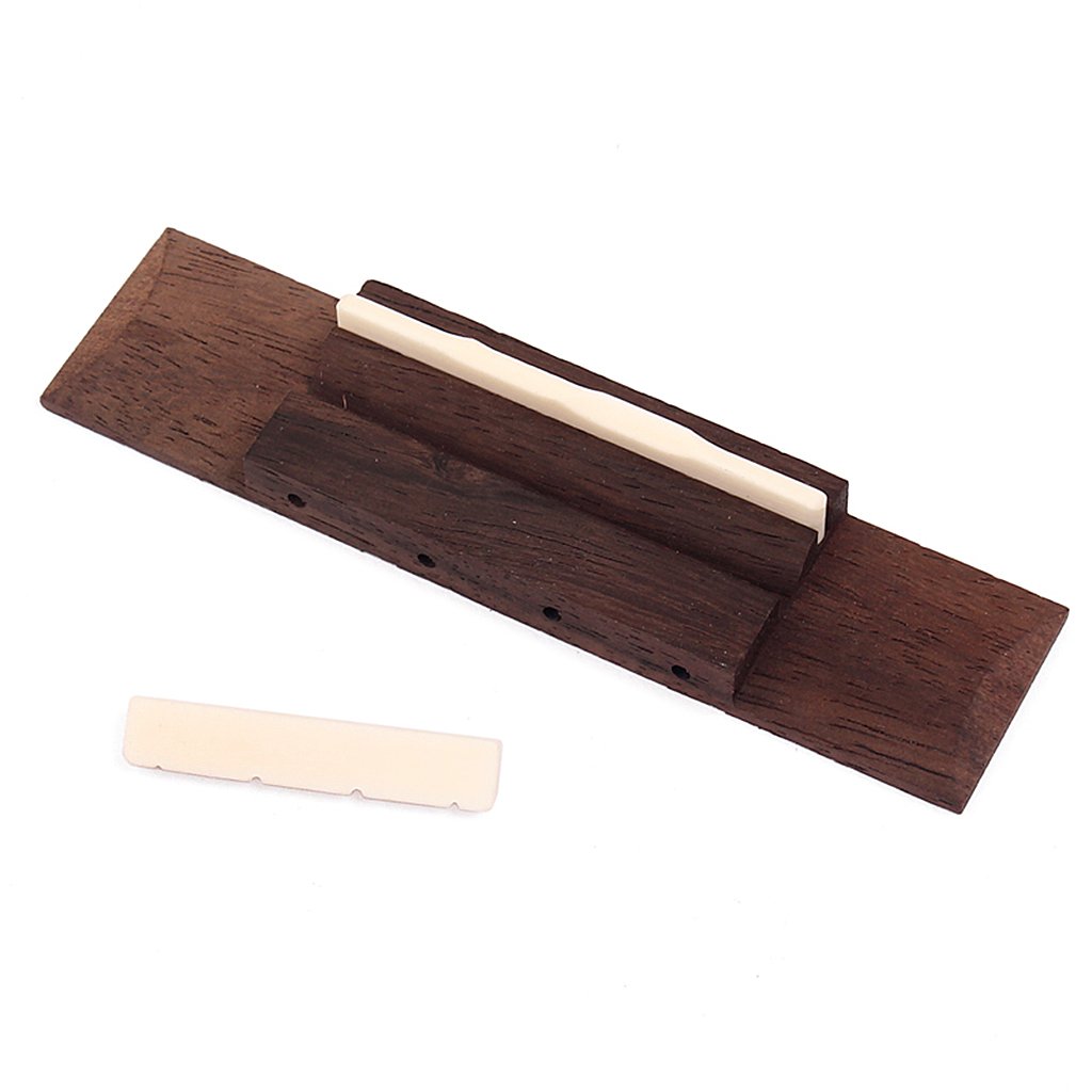 Ebenholz-Sattel & Stegsattel Für 4-saitige Ukulele – Reparaturset, Schwarz