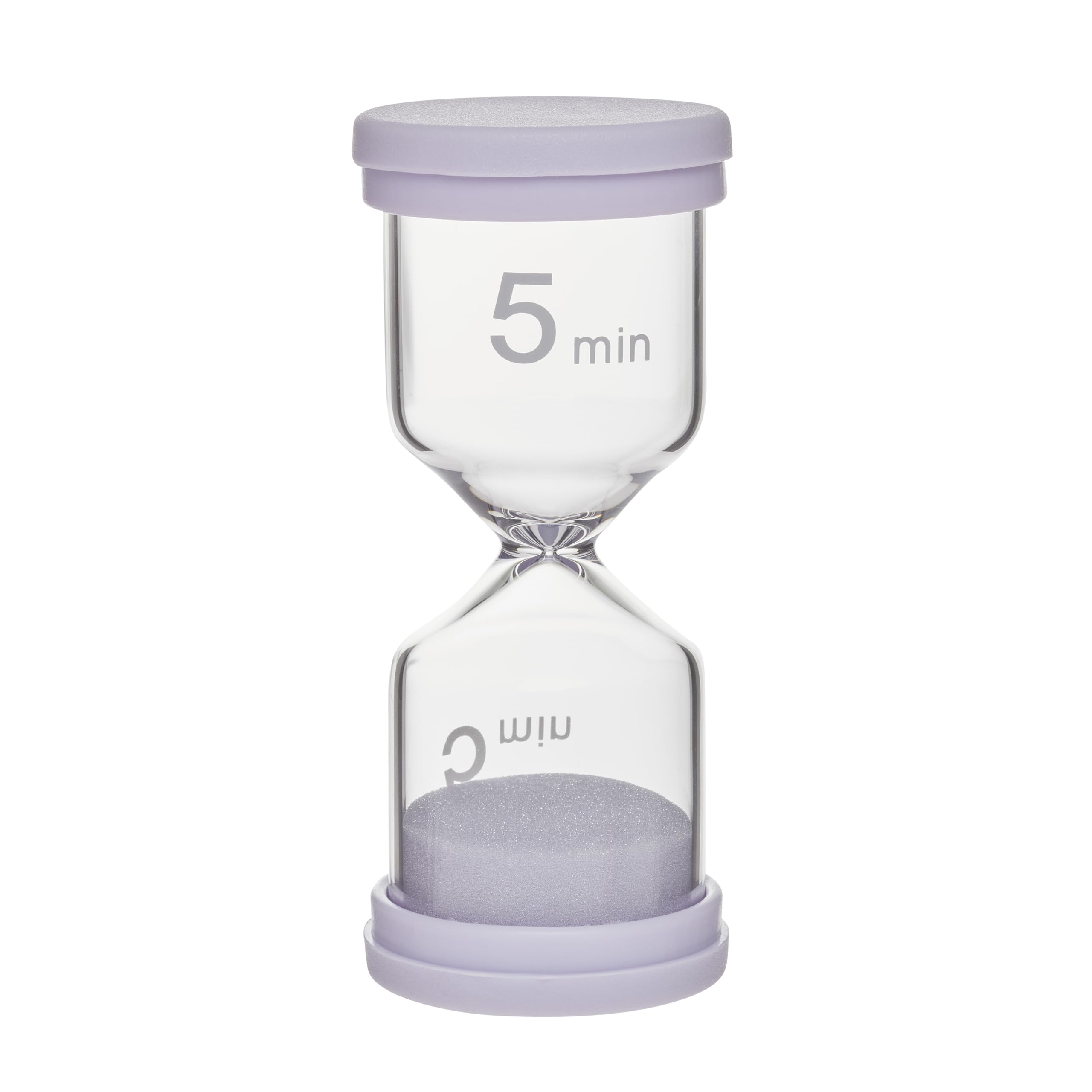 TFA Dostmann Set di clessidra colorate 18.6012.30 con 6 colori (1, 3, 5, 10, 15 o 30 minuti), timer per lavarsi i denti, compiti a casa, scuola, sport, ufficio, cucina, in vetro con bordo in silicone
